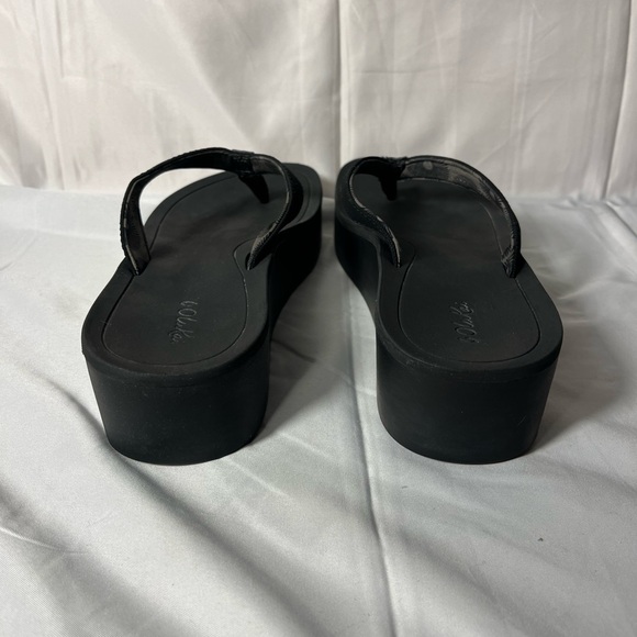 OluKai Pi'o Lua wedge sandals in black size 8 - Picture 5 of 7